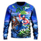 Christmas Santa Riding Fantasy Dragon – Sweater - Ugly Christmas Sweater