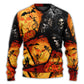 Halloween Skull Pumpkin Night Art – Sweater - Ugly Christmas Sweater