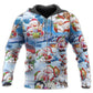 Santa And Snowman Holiday - 3D Hoodie