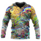 Hippie Turtle Colorful Peace - 3D Hoodie