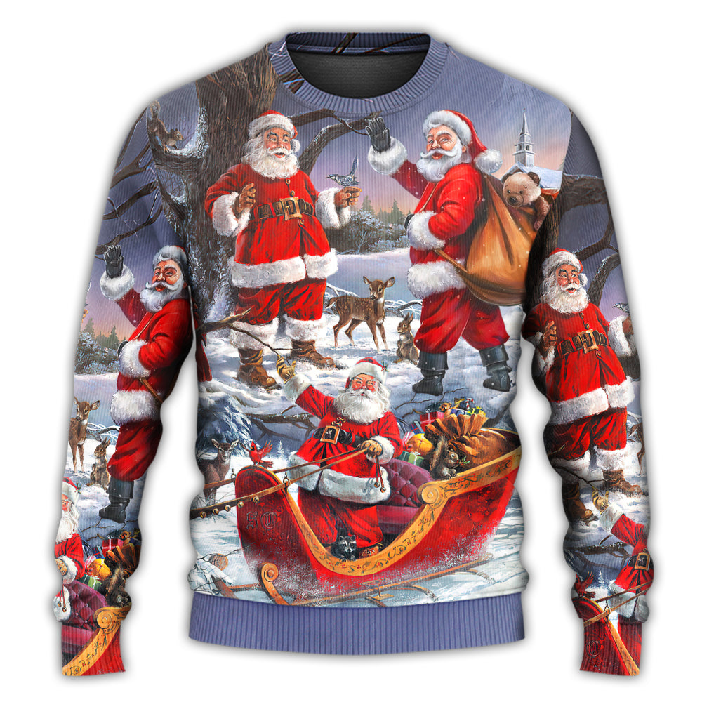 Christmas Funny Santa Happy Xmas Is Coming – Sweater - Ugly Christmas Sweater
