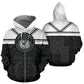 Hawaii Coat Of Arms Black White Art - 3D Hoodie