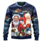 Christmas Santa Claus Snow Scene – Sweater - Ugly Christmas Sweater