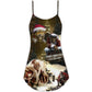 Skull Happy New Year Holiday – Women's Summer Sleeveless V-Neck Camisole Dress
