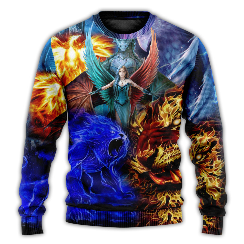 Mystic Dragon Fantasy Art Style – Sweater - Ugly Christmas Sweater