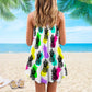 Fruit Pineapple Tropical Vibes Limited 4 – Women's Summer Sleeveless V-Neck Camisole Dress