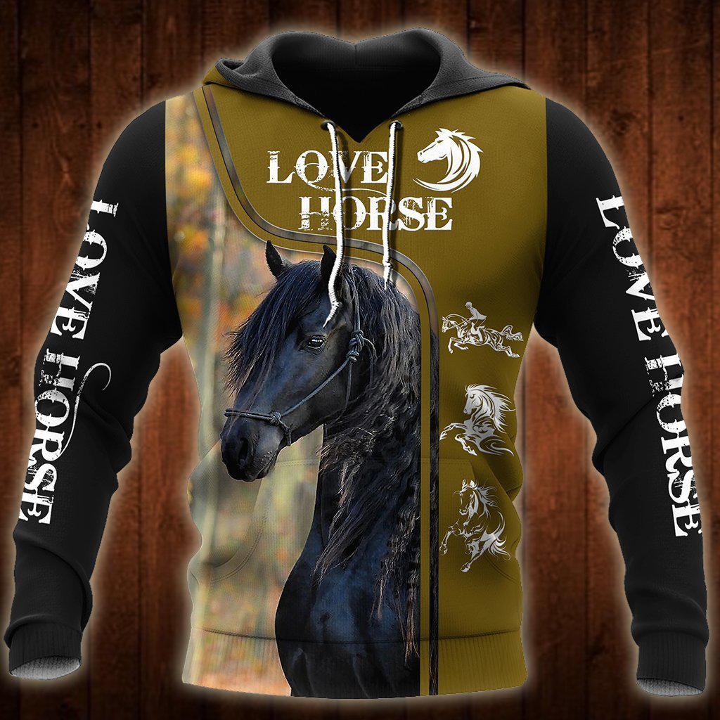 Horse Love 3D Printed Art – 3D Hoodie