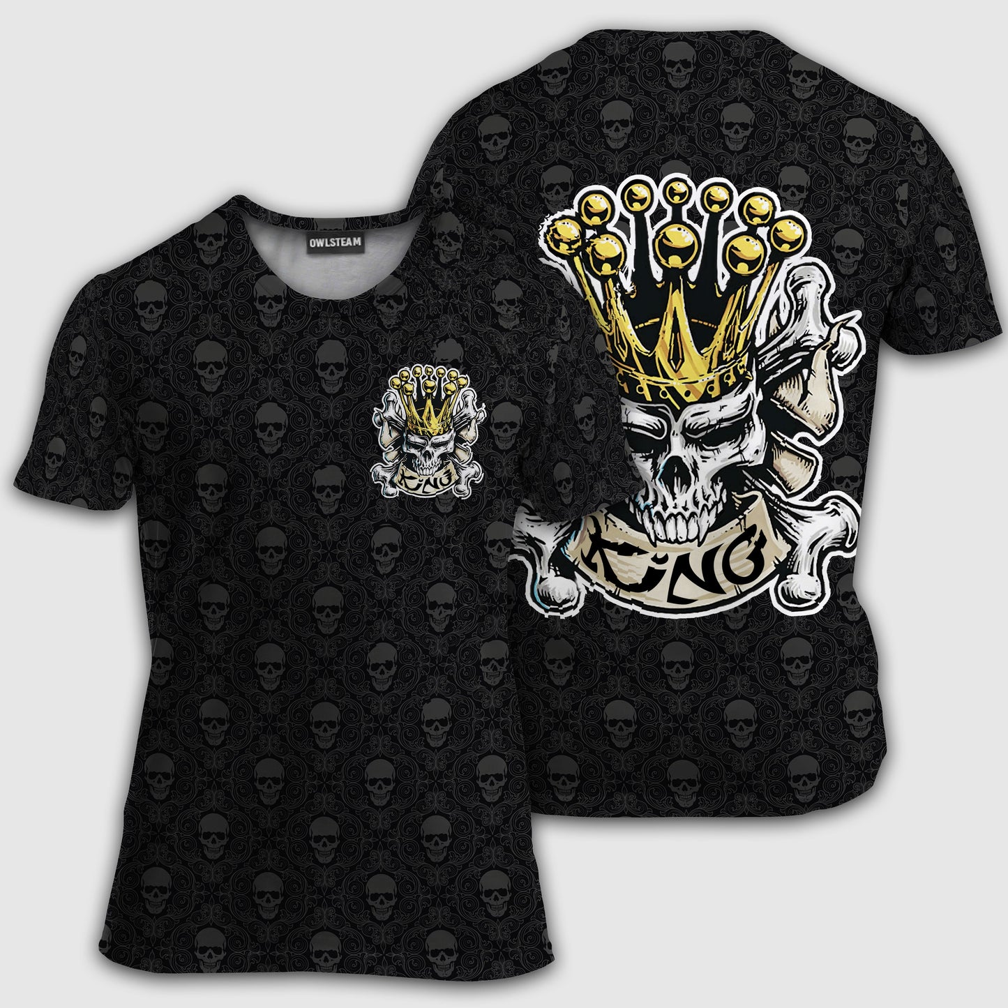 T-shirt / S Skull i am king - Bomber jacket - BOMJ05TNH080921 - Owls Matrix LTD