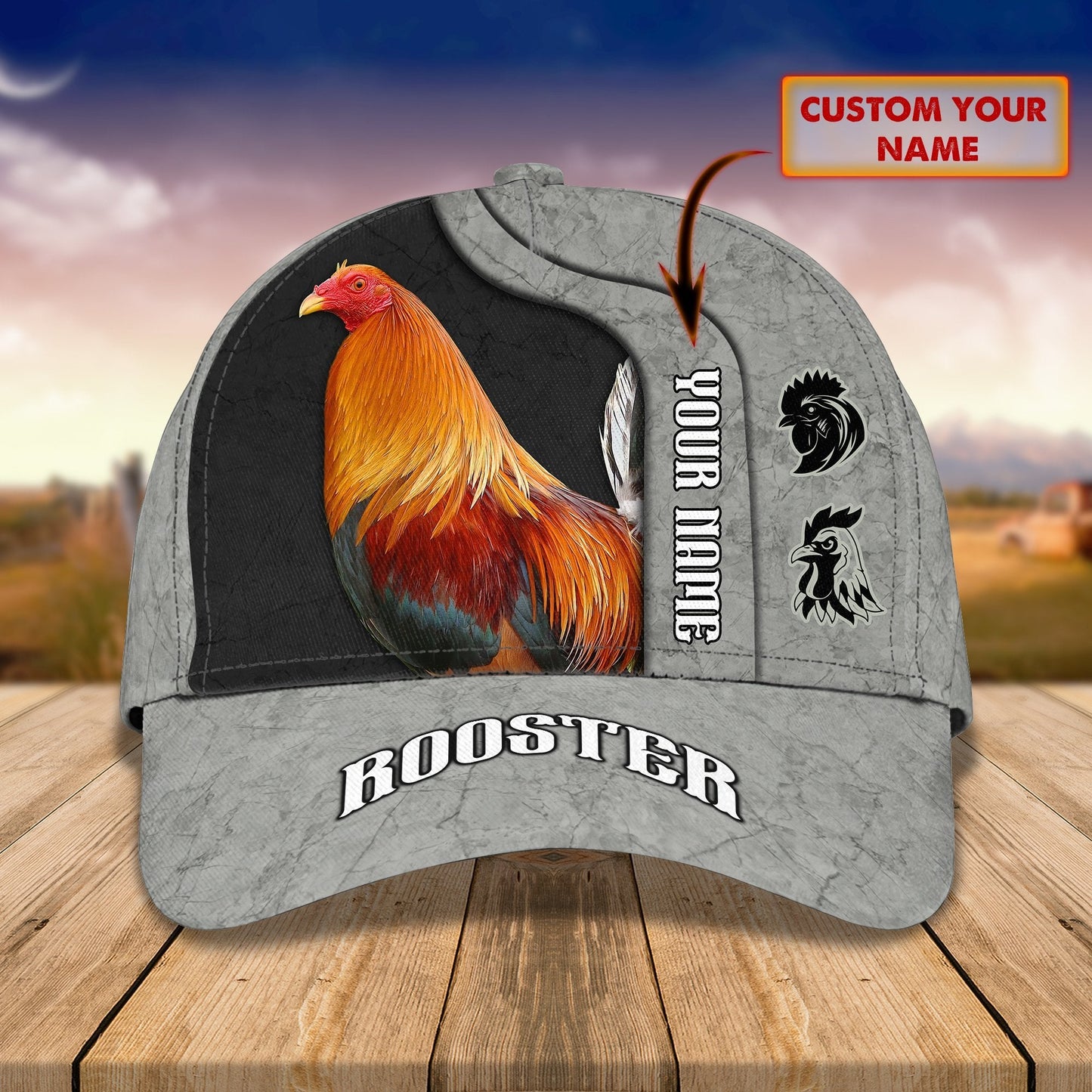 Personalized Rooster Farm Style 25062101 – Classic Cap