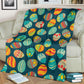 Colorful Easter Egg Pattern Flannel Blanket For Bed Sofa And Reading Nook Decor