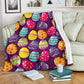 Colorful Easter Egg Pattern Flannel Blanket For Relaxing At Home And Travel