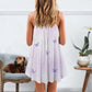 Purple Flower Dachshund Love – Women's Summer Sleeveless V-Neck Camisole Dress