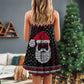 Christmas Santa Retro Nordic Pattern – Women's Summer Sleeveless V-Neck Camisole Dress