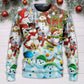 Snowman Happy Farm Holiday Christmas – Sweater - Ugly Christmas Sweater