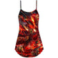 Dinosaur Meteorite Cool Style – Women's Summer Sleeveless V-Neck Camisole Dress