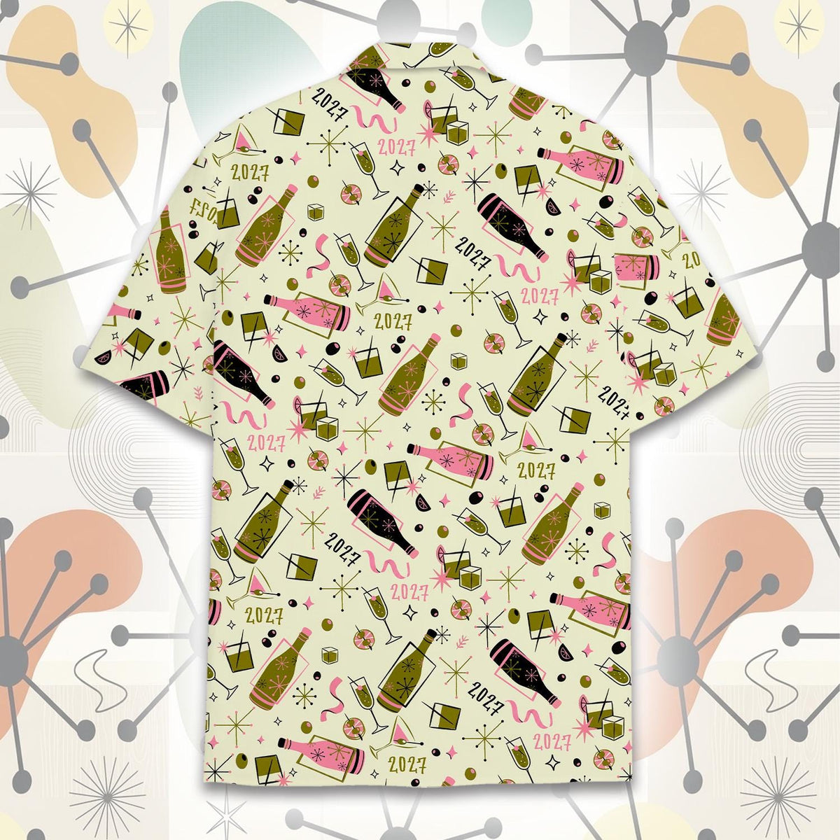 Happy New Year Champagne Bottle Countdown Celebration – Hawaiian Shirt