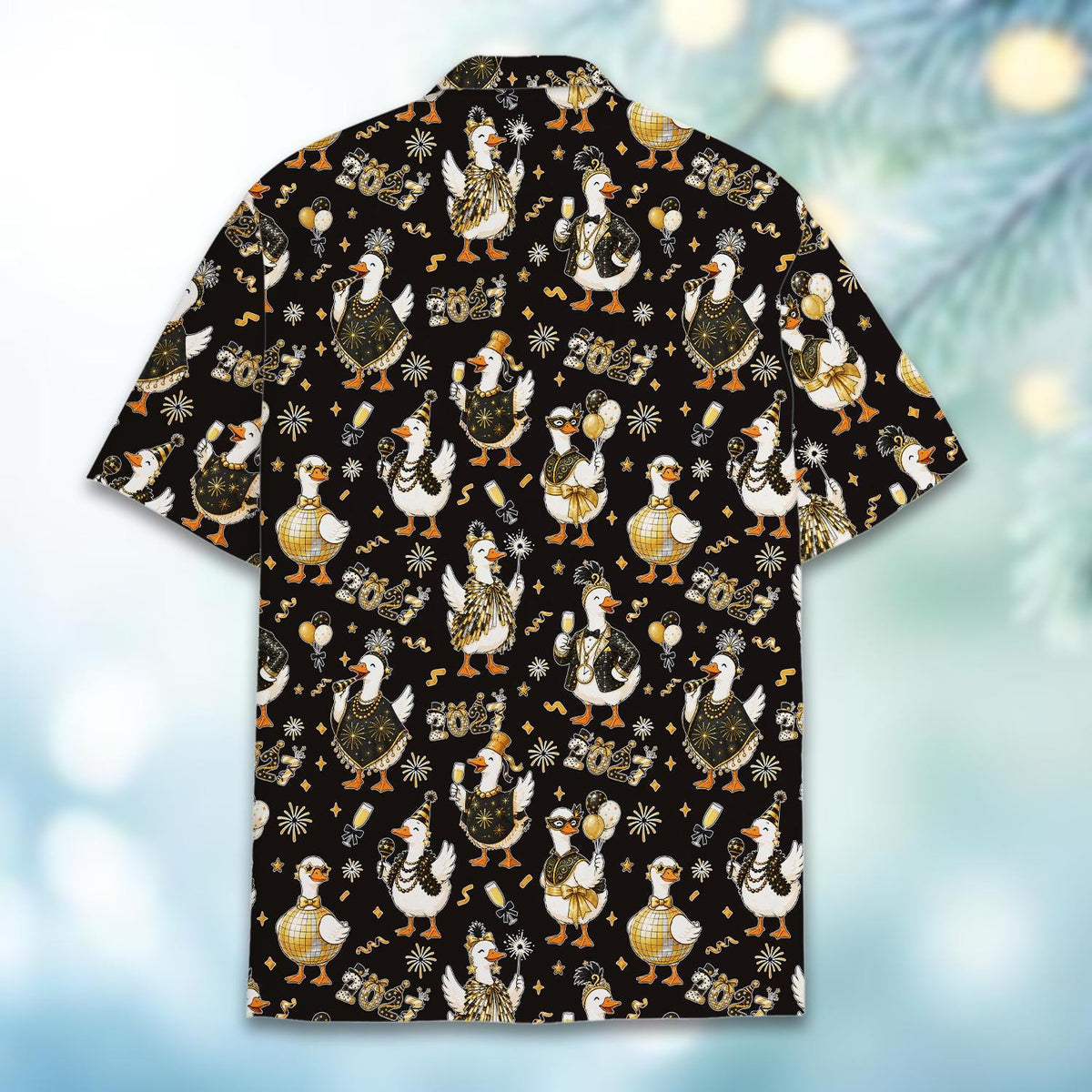 New Year 2027 Funny Duck Countdown Party 2 – Hawaiian Shirt
