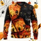 Halloween Owl Pumpkin Night Art – Sweater - Ugly Christmas Sweater