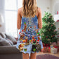 Christmas Cats And Tree Love – Women's Summer Sleeveless V-Neck Camisole Dress