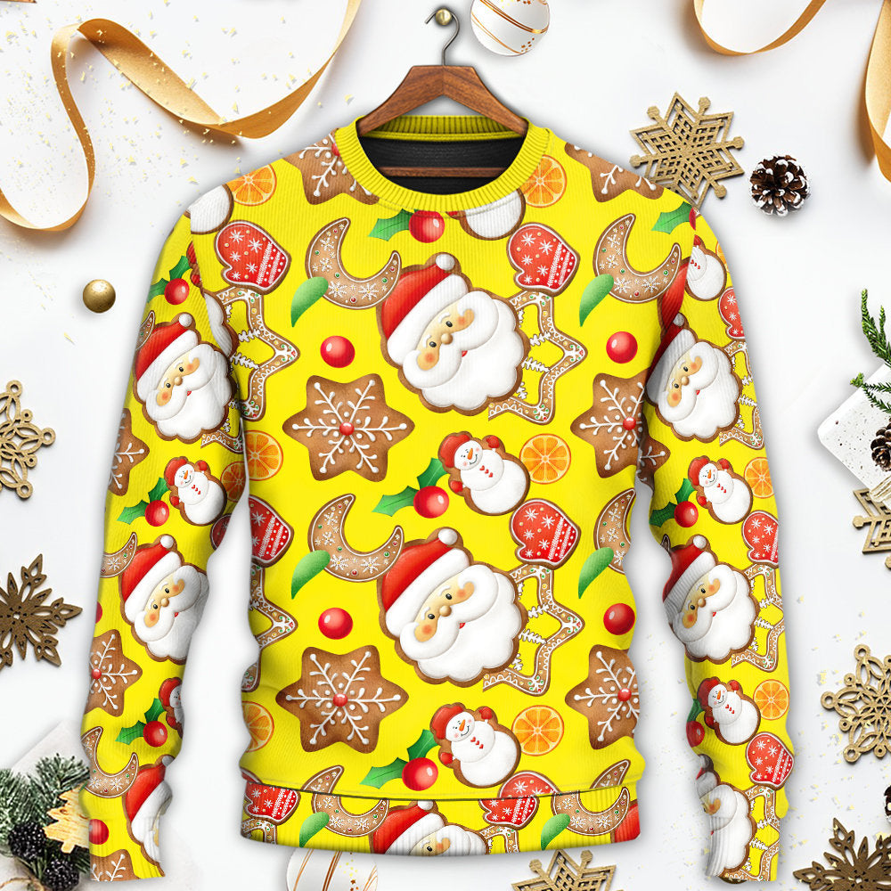 Christmas Santa Snowman Gingerbread Sweets – Sweater - Ugly Christmas Sweater