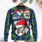 Christmas Skull Santa Hat Snow – Sweater - Ugly Christmas Sweater
