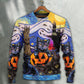 Halloween Black Cat Starry Night Art – Sweater - Ugly Christmas Sweater