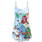 Nurse Love Santa Merry Christmas Snow – Women's Summer Sleeveless V-Neck Camisole Dress