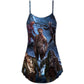Halloween Dark Zombie Night – Women's Summer Sleeveless V-Neck Camisole Dress