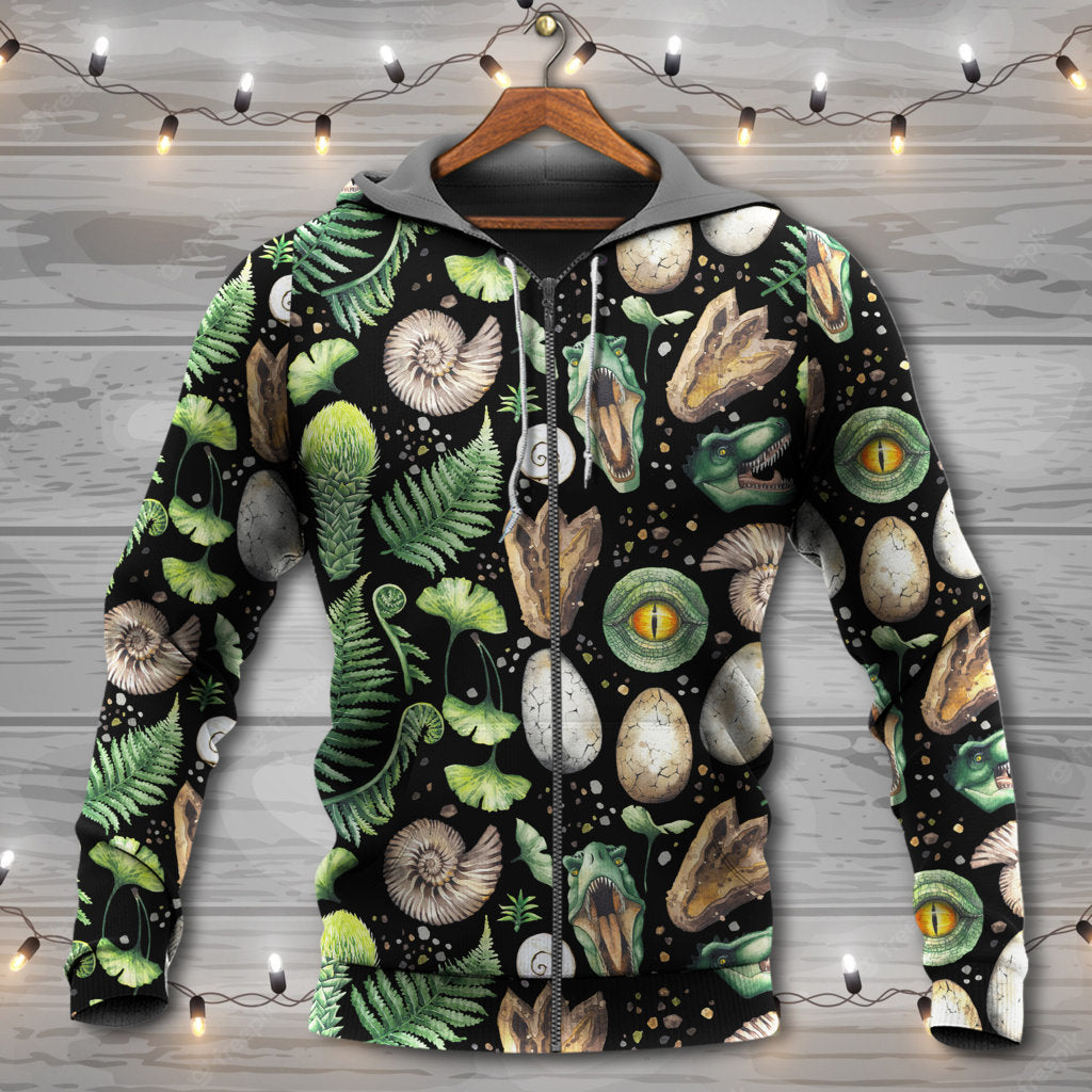 Dinosaur Abstract Black Art Style - Hoodie