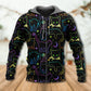 Neon Colorful Cat Playing Kitten Art – 3D Hoodie