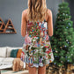 Christmas Farm Animals Happy Holiday – Women's Summer Sleeveless V-Neck Camisole Dress
