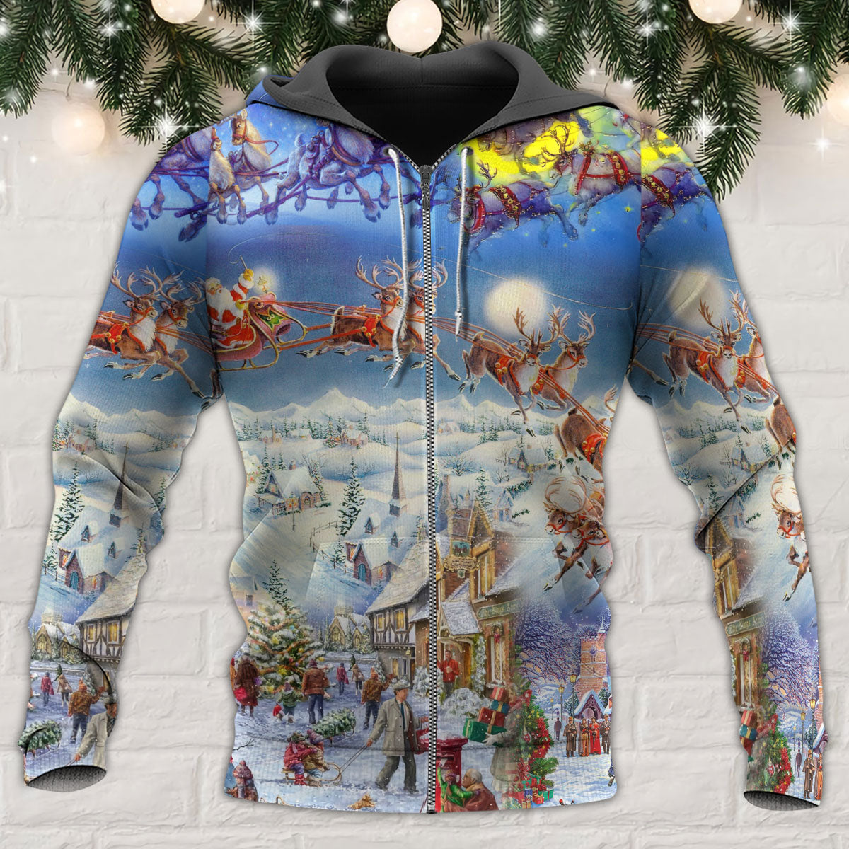 Christmas Be Kind Be Joy Quote Art – 3D Hoodie