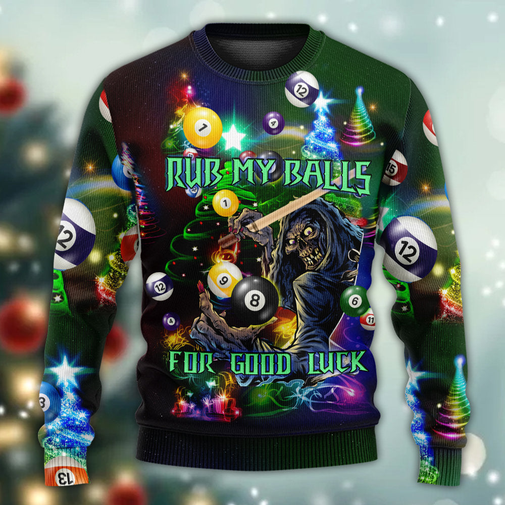 Billiard Funny Christmas Game Style – Sweater - Ugly Christmas Sweater