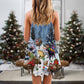 Christmas Moose Snow Holiday – Women's Summer Sleeveless V-Neck Camisole Dress