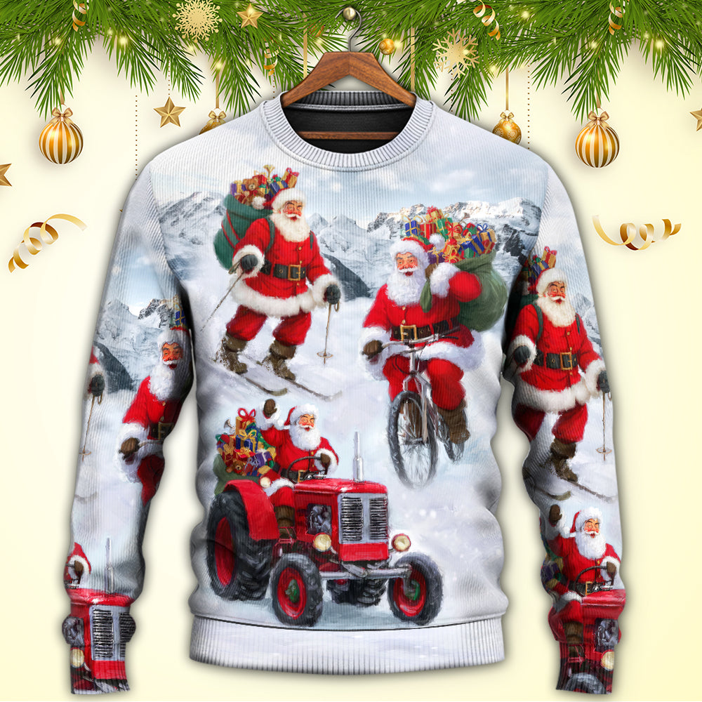 Christmas Fun With Santa Gift Style – Sweater - Ugly Christmas Sweater