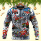 Santa Red Truck Snow Mountain - 3D Hoodie