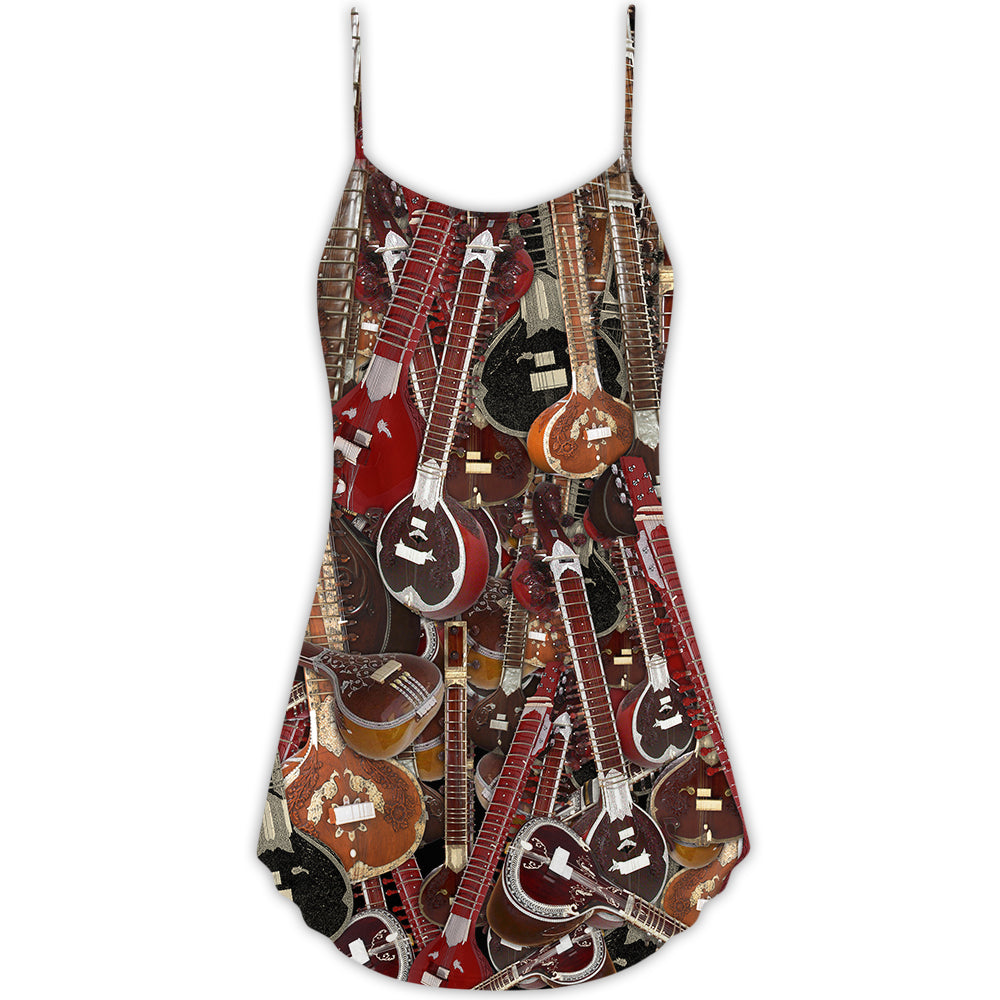 Sitar Player Awesome Quote – Women's Summer Sleeveless V-Neck Camisole Dress