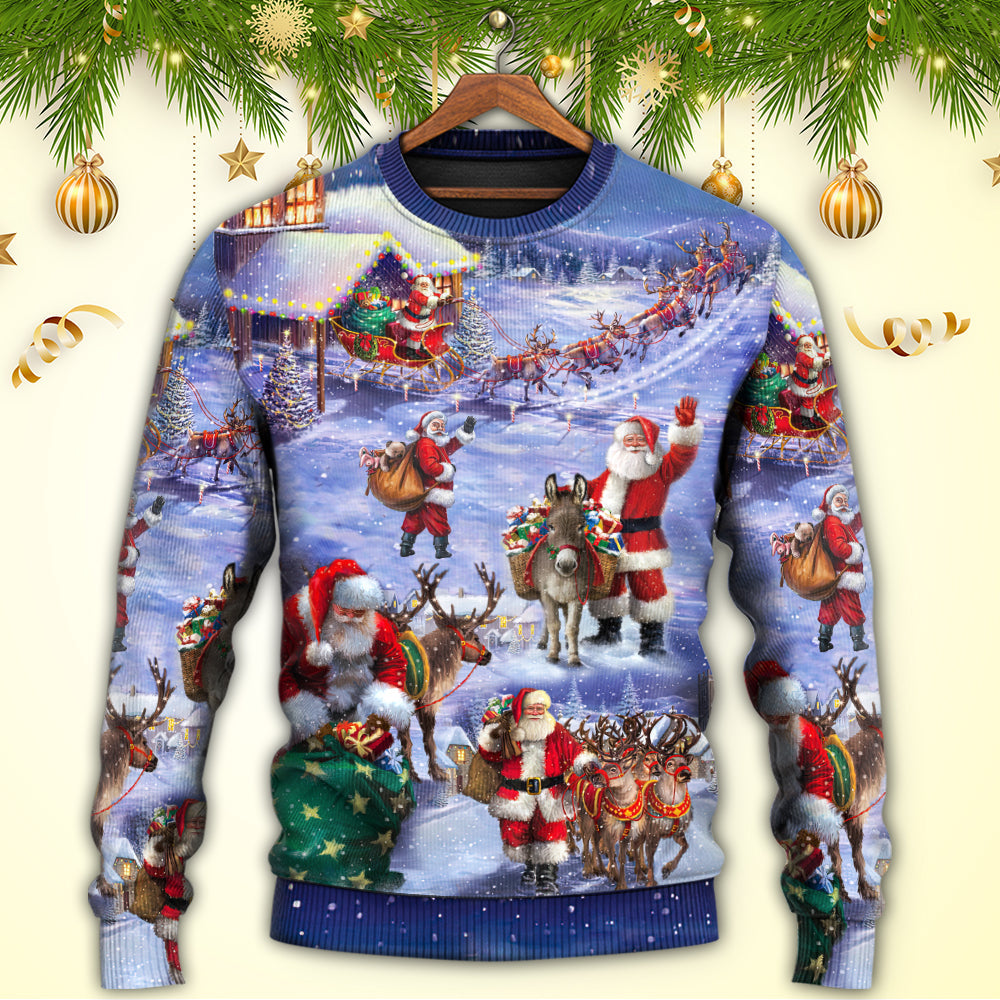 Christmas Santa Story Night Gift Art – Sweater - Ugly Christmas Sweater