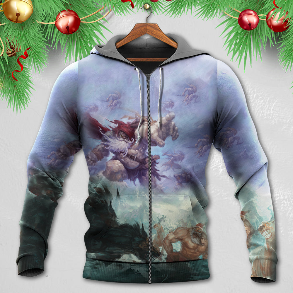 Santa Fantasy Battle Art - 3D Hoodie