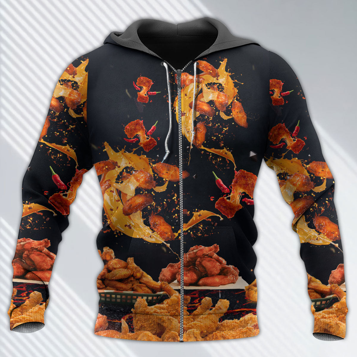 Chicken Wings Fast Food Lover - 3D Hoodie