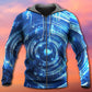 Neon Music Circle Notes Art – 3D Hoodie
