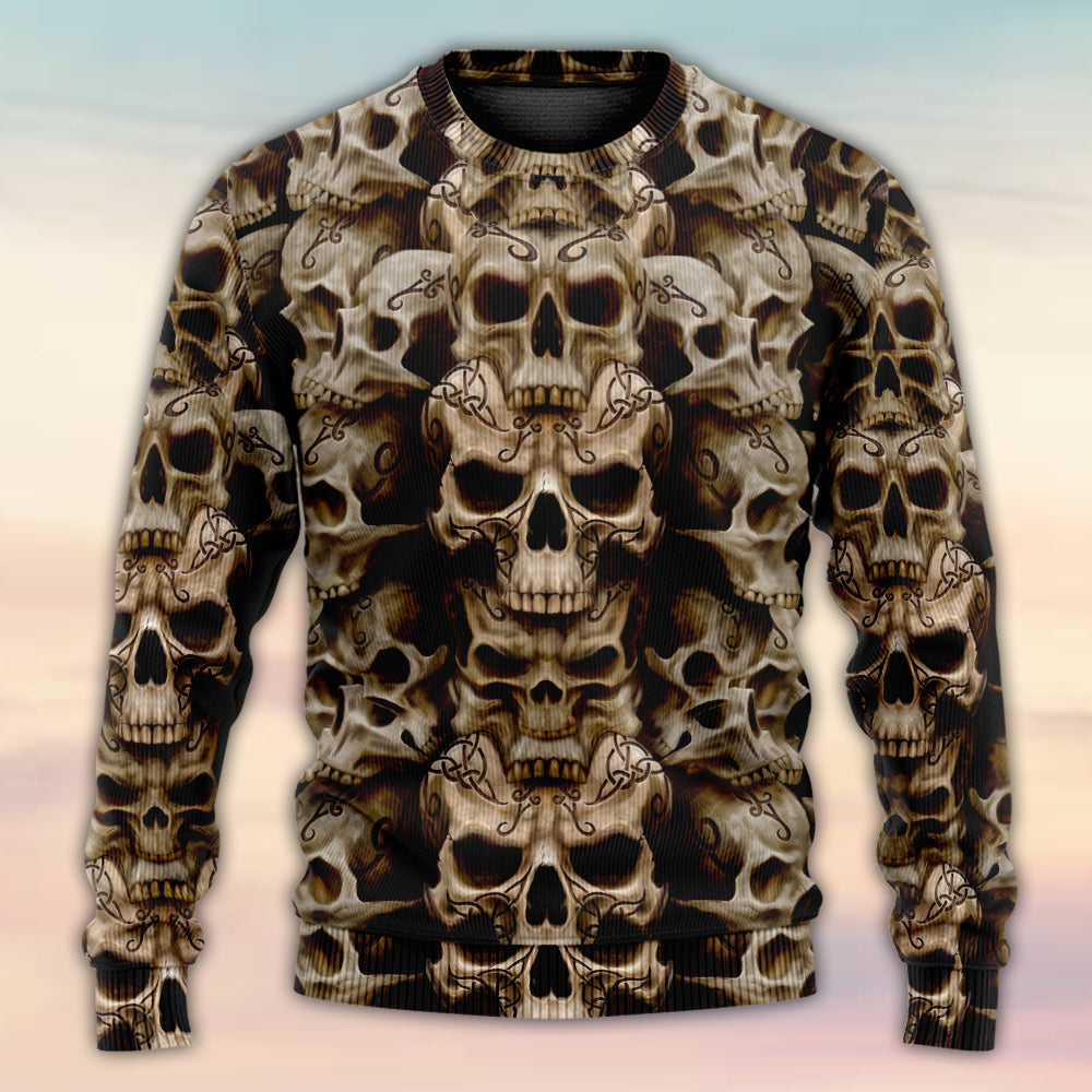 Skull Inner Darkness Art Style – Sweater - Ugly Christmas Sweater
