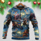 Santa Holiday Action Art - 3D Hoodie