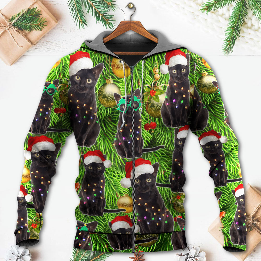 Black Cat Christmas Merry Xmas - 3D Hoodie
