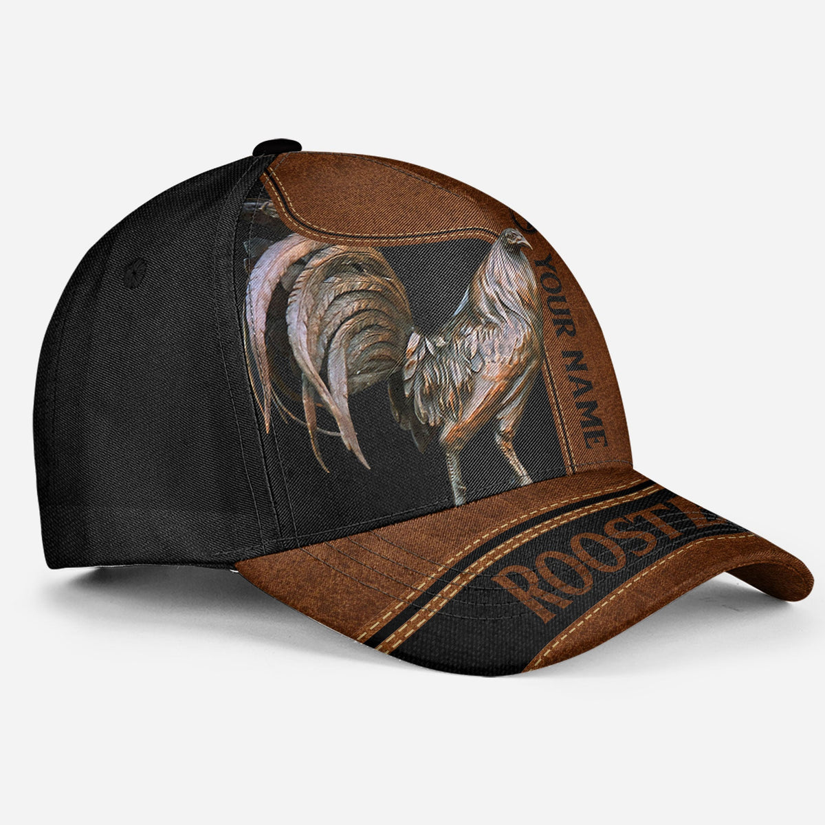 Rooster Leather Personalized Name – Classic Cap
