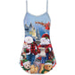 Christmas Family Snowman Joy – Women's Summer Sleeveless V-Neck Camisole Dress