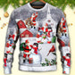 Christmas Santa Snowman Family Town Art – Sweater - Ugly Christmas Sweater