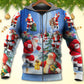 Christmas Santa Claus Coming Night Art Style - Hoodie