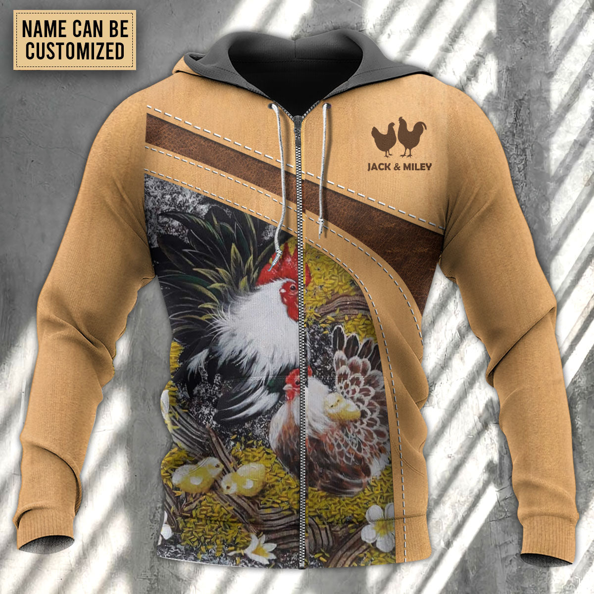 Old Rooster And Chick Personalized - 3D Hoodie