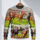 Horse Racing Dont Look Back Style – Sweater - Ugly Christmas Sweater